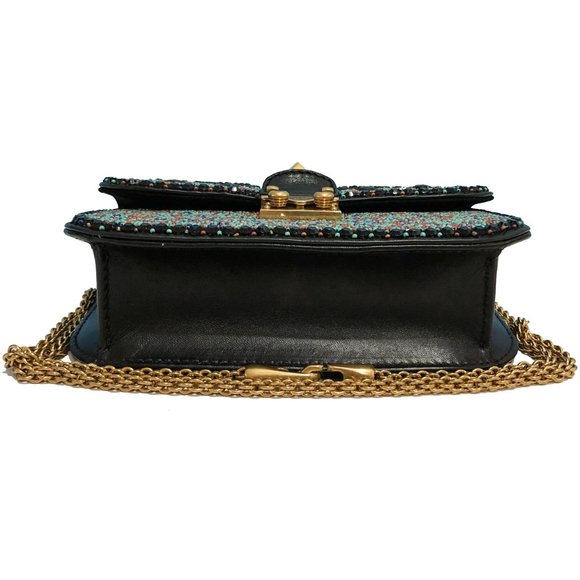 Brand New Glam Rockstuds Lock Beaded African Eyes Leather Crossbody Shoulder Bag - Picture 6 of 15